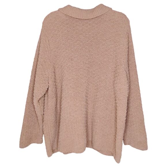 Soft Cozy Casual Daily Women's Cardigan Sweater Size 2X Denim & Co. Light Beige - Picture 2 of 8